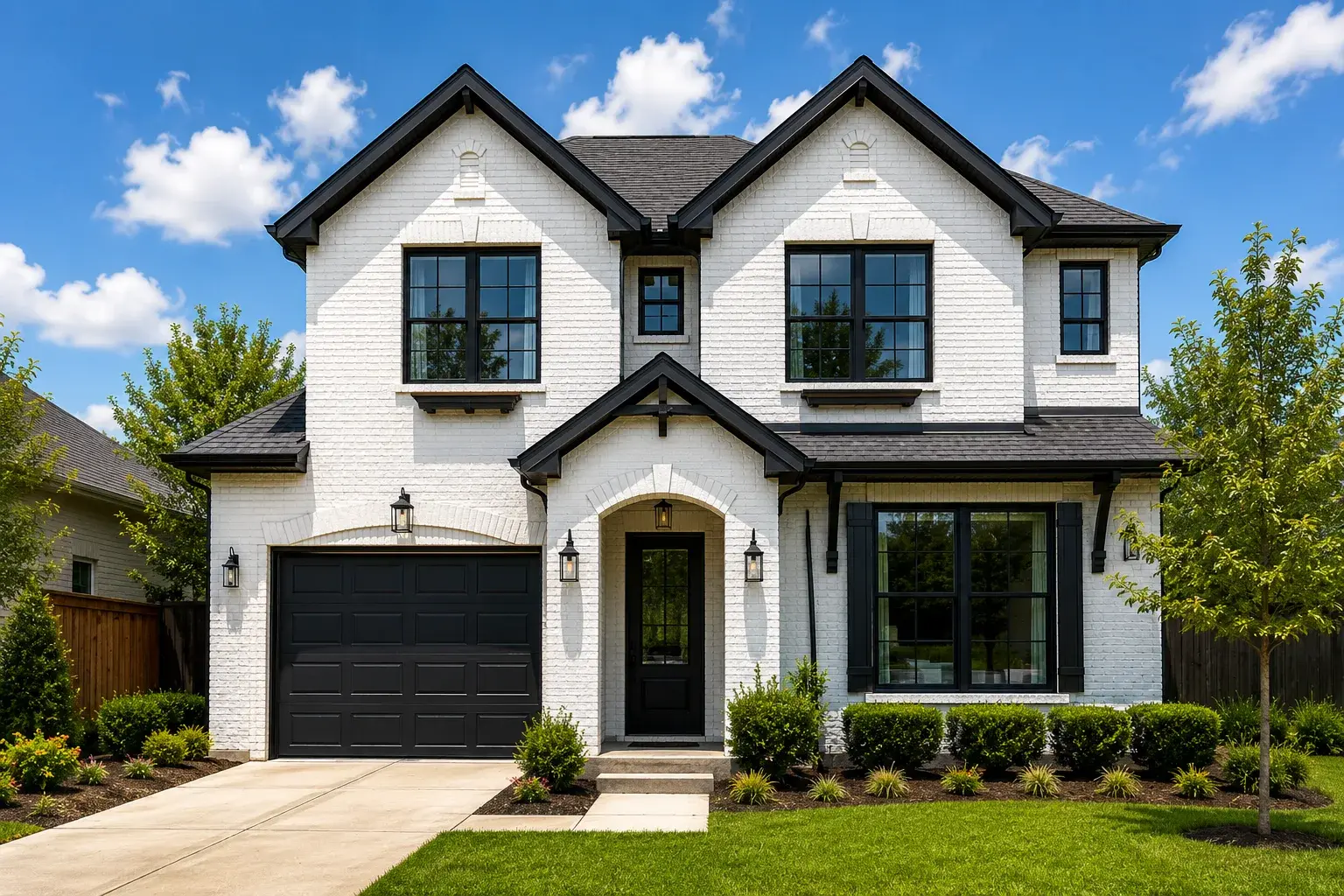 Well-maintained painted home exterior — protected